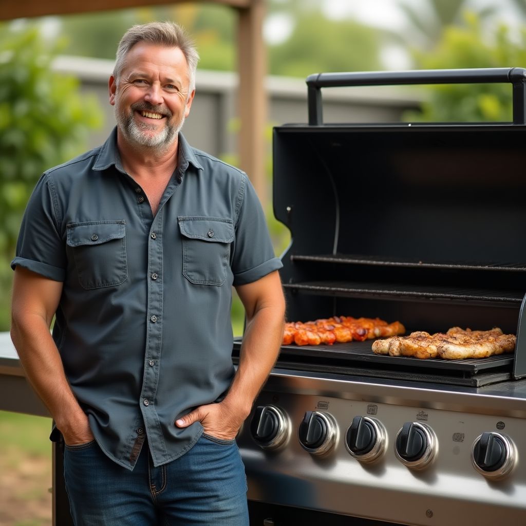 Steve from Perth with his BBQ setup