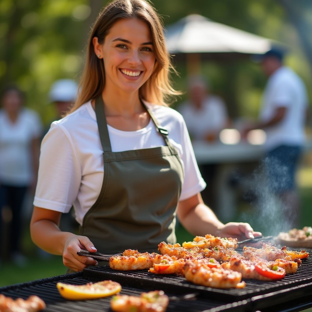 Emma from Sydney at BBQ competition