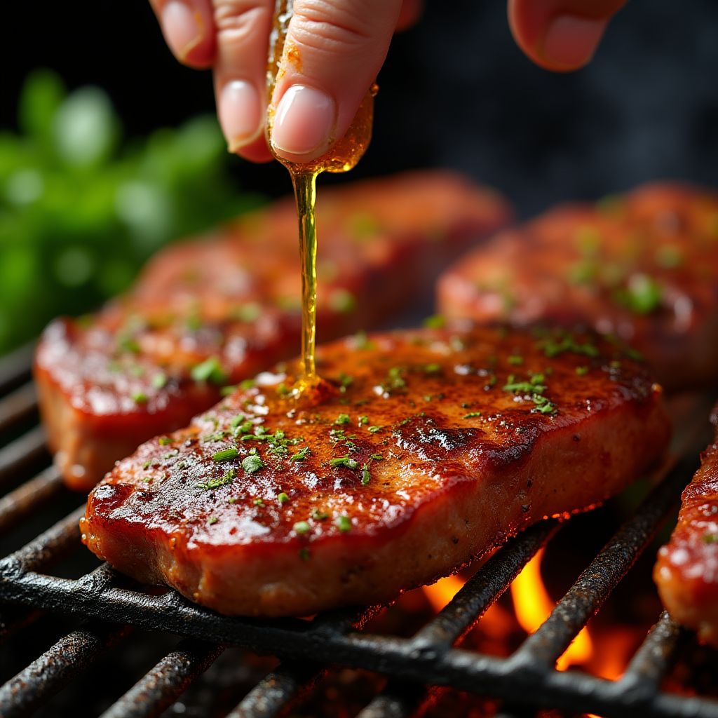 Meat preparation with spices