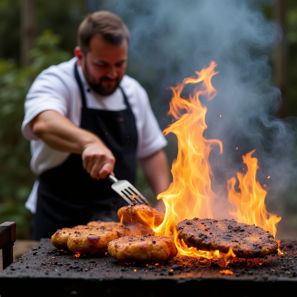 Australian BBQ techniques demonstration